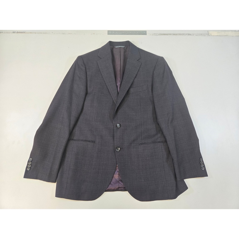 Jack Victor Loro Piana Zelander Wool‎ Blazer 42R Brown Micro Check Napoli CT